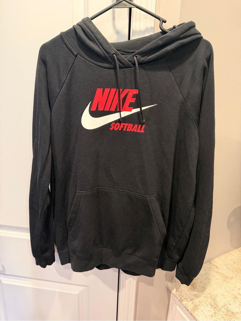 Women’s Nike Softball Hoodie Sweatshirt Black Large